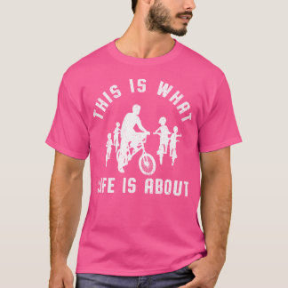 Father Sons 4 Children Cyclist Biker Cycling Bikin T-Shirt