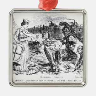 Father Thames Introduces his Offspring Metal Ornament