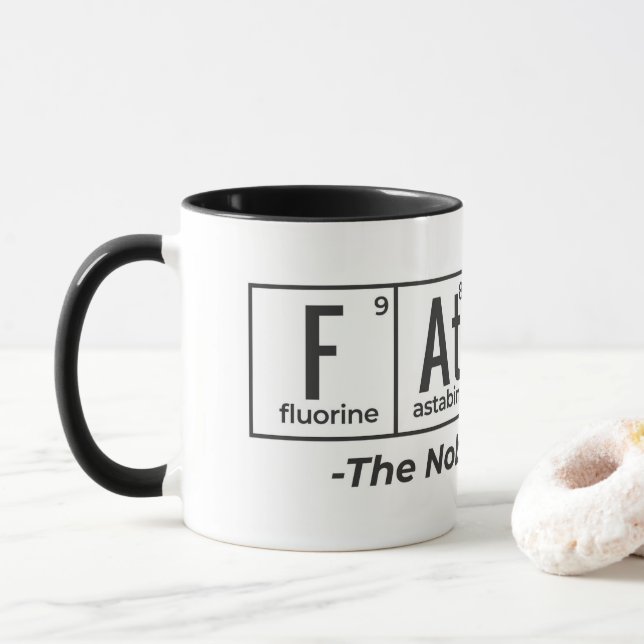 Father the Noble Element Fathers Day Science Geek Mug (With Donut)