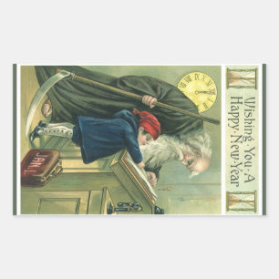 Father Time Wishing You a Happy New Year Sticker