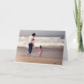 Father to Daughter beach greeting card