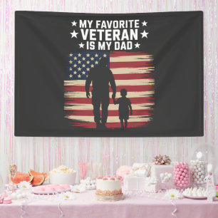 Father Veterans Day Dad Proud Banner
