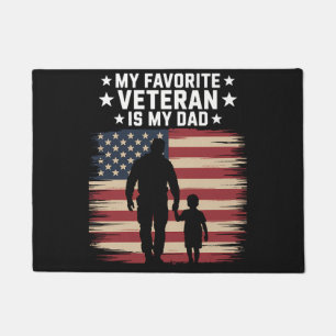 Father Veterans Day Dad Proud Doormat