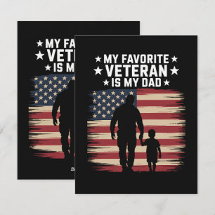 Father Veterans Day Dad Proud Holiday Card
