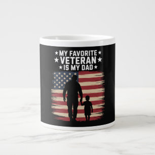 Father Veterans Day Dad Proud Large Coffee Mug