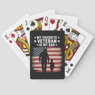 Father Veterans Day Dad Proud Playing Cards