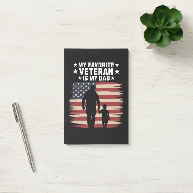 Father Veterans Day Dad Proud Post-it Notes (Office)