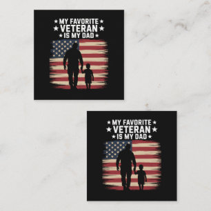 Father Veterans Day Dad Proud Square Business Card