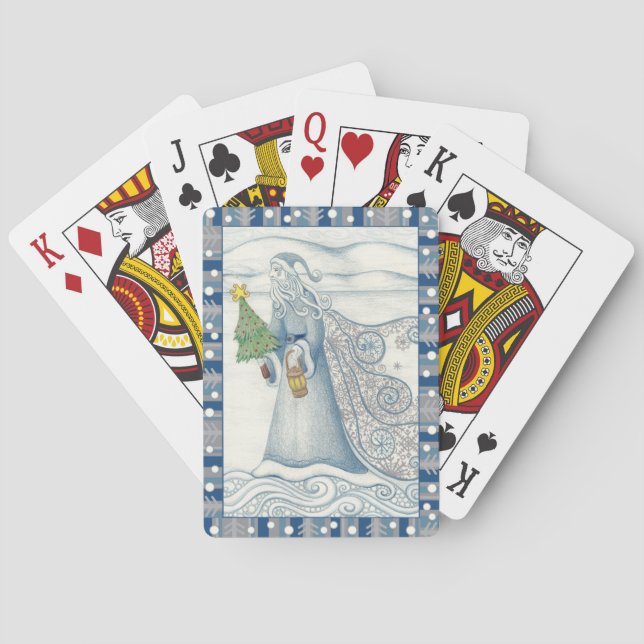 Father Winter Bicycle Playing Cards (Back)