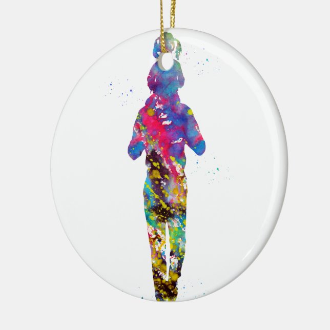 Father with daughter ceramic ornament (Left)