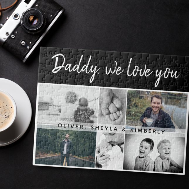 Father with Kids and Family Dad 6 Photo Collage Jigsaw Puzzle (Creator Uploaded)