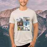 Father with Kids and Family Dad 6 Photo Collage Tri-Blend Shirt<br><div class="desc">Best Dad Father with Kids and Family Dad 6 Photo Collage t-shirt. Collage of 6 photos. Add your 6 favourite family photos. Sweet keepsake and a gift for birthday,  Father`s Day or Christmas for a dad,  new dad or grandfather.</div>