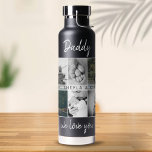 Father with Kids and Family Dad 6 Photo Collage Water Bottle<br><div class="desc">Father with Kids and Family Dad 6 Photo Collage water bottle. Collage of 6 photos, father`s name with a sweet message in a trendy white script and names of children that overlay the photos. Add your 6 favourite family photos. Sweet keepsake and a gift for birthday, Father`s Day or Christmas...</div>
