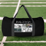 Father with Kids and Family Dad 6 Photo Duffle Bag<br><div class="desc">Father with Kids and Family Dad 6 Photo Collage Duffle Bag. Collage of 6 photos, father`s name with a sweet message in a trendy script and names of children that overlay the photos. Add your 6 favourite family photos. Sweet keepsake and a gift for birthday, Father`s Day or Christmas for...</div>