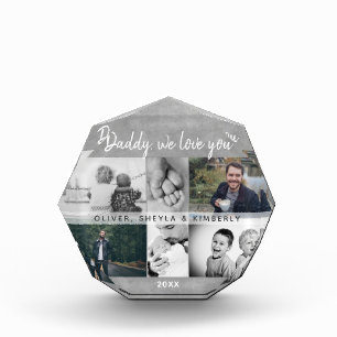 Father with Kids and Family Dad Father`s Day 6 Photo Block