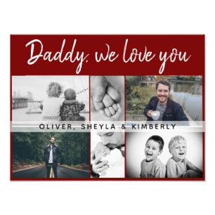 Father with Kids and Family Dad Photo Collage
