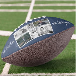 Father with Kids and Family Dad Photo Collage<br><div class="desc">Father with Kids and Family Dad Photo Collage Football Ball. Collage of 6 photos, father`s name with sweet message in a trendy script and names of children that overlay the photos. Add your 6 favourite family photos. Sweet keepsake and a gift for birthday, Father`s Day or Christmas for a dad,...</div>
