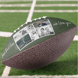 Father with Kids and Family Dad Photo Collage<br><div class="desc">Father with Kids and Family Dad Photo Collage Football Ball. Collage of 6 photos, father`s name with sweet message in a trendy script and names of children that overlay the photos. Add your 6 favourite family photos. Sweet keepsake and a gift for birthday, Father`s Day or Christmas for a dad,...</div>