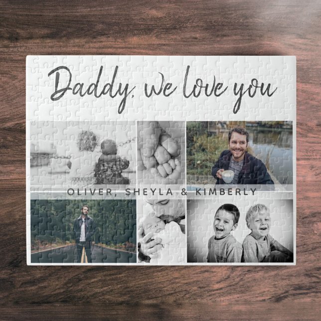 Father with Kids and Family Dad Photo Collage Jigsaw Puzzle (Creator Uploaded)