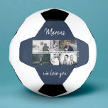 Father with Kids and Family Dad Photo Collage Soccer Ball<br><div class="desc">Father with Kids and Family Dad Photo Collage Soccer Ball. Collage of 6 photos, father`s name with sweet message in a trendy script and names of children that overlay the photos. Add your 6 favourite family photos. Sweet keepsake and a gift for birthday, Father`s Day or Christmas for a dad,...</div>