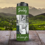 Father with Kids and Family Dad Photo Collage Thermal Tumbler<br><div class="desc">Father with Kids and Family Dad Photo Collage Thermal Tumbler. Collage of 6 photos, father`s name with a sweet message in a trendy script and names of children that overlay the photos. Add your 6 favourite family photos. Sweet keepsake and a gift for birthday, Father`s Day or Christmas for a...</div>