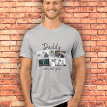 Father with Kids and Family Dad Photo Collage Tri-Blend Shirt<br><div class="desc">Father with Kids and Family Dad Photo Collage t-shirt. Collage of 6 photos, father`s name with a sweet message in a trendy script and names of children that overlay the photos. Add your 6 favourite family photos. Sweet keepsake and a gift for birthday, Father`s Day or Christmas for a dad,...</div>