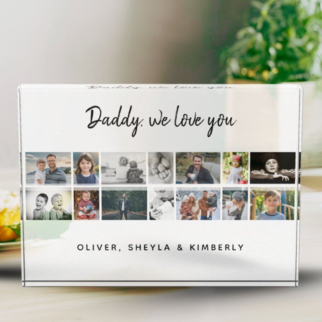 Father with Kids Family 14 Photo Collage Keepsake (Creator Uploaded)