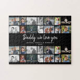 Father with Kids Family Dad 14 Photo Collage  Jigsaw Puzzle