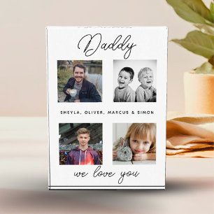 Father with Kids Family Daddy Photo Collage Block