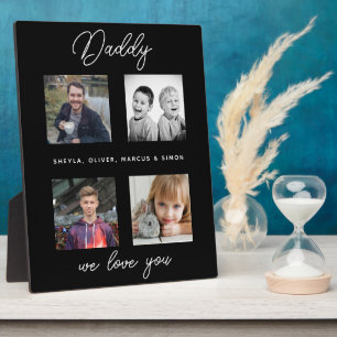 Father with Kids Family Daddy Photo Collage  Plaque