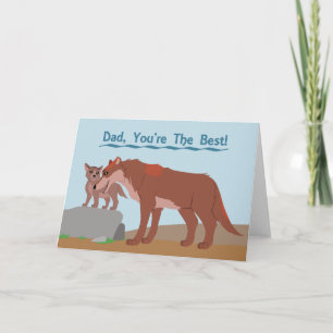 Father Wolf and Pup Card