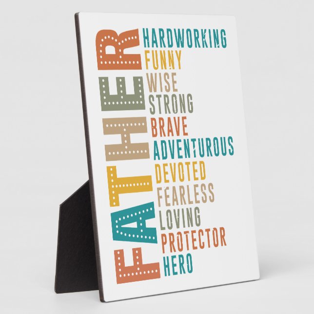 Fatherhood a Tribute to Every Dad’s Strength Plaque (Side)
