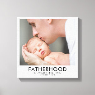 Fatherhood Father's Day Stretched Canvas Print