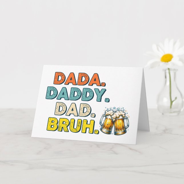 Fatherhood: From DADA to BRUH  Card (Small Plant)