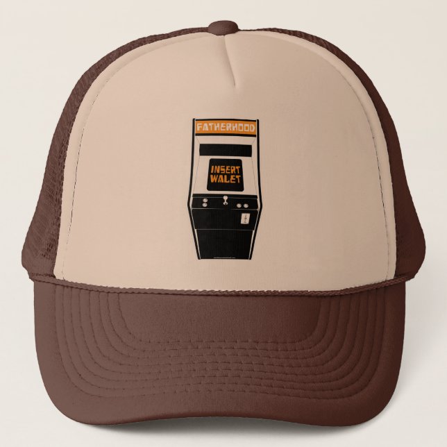 Fatherhood Game: Insert Wallet Trucker Hat (Front)