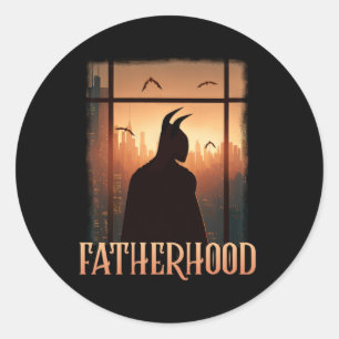 Fatherhood Is A Journey Hero Mindfulness Theraphy Classic Round Sticker