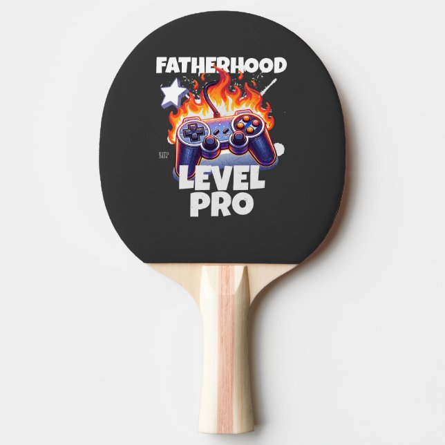 Fatherhood level pro gaming ping pong paddle (Front)