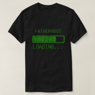 Fatherhood Loading New Dad Glitter T-Shirt