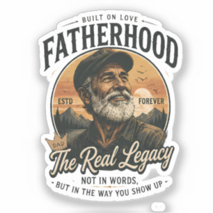 Fatherhood The Real Legacy Vintage Father's Day 