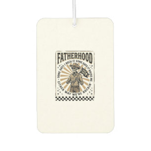 Fatherhood Vintage Skeleton Cowboy Dad Shirt Desig Air Freshener