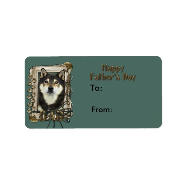 Fathers DAD Day - Stone Paws - Shiba Inu - Yasha Label (Front)