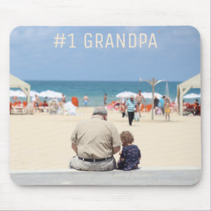 Father's Day #1 Grandpa Custom Photo Mouse Pad