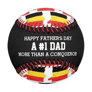 Father's Day #1 NUMBER 1 DAD Belgium FLAG Baseball