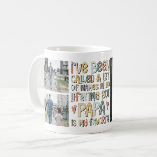Father's Day 3 Photo Collage Coffee Mug
