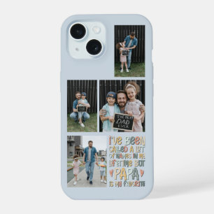 Father's Day 4 Photo Collage iPhone 15 Case
