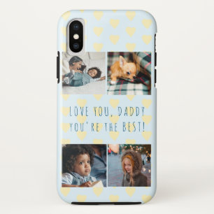Father's Day 4 photo shoots collage Love you Daddy Case-Mate iPhone Case