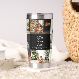 Fathers Day 8 Photos Collage Best Dad Ever Insulated Tumbler
