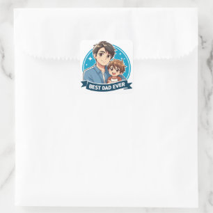 Father's Day - A father and his son Square Sticker