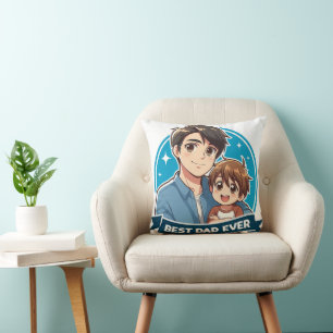 Father's Day - A father and his son Throw Pillow