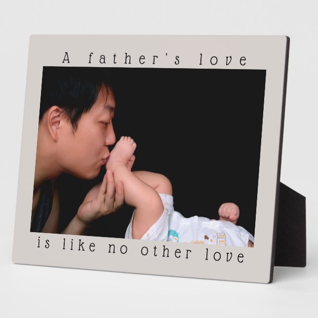 Father's Day | A Father's Love | Personal Photo Plaque (Side)